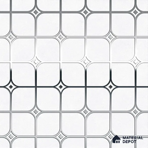 Highlighter Tiles  Tile TL 07253 B Plana 8019 GLM (Silver) 1 ft x 1 ft Ceramic Matte Finish - 9 mm  | 2 mm Spacer is Mandatory (Sample)